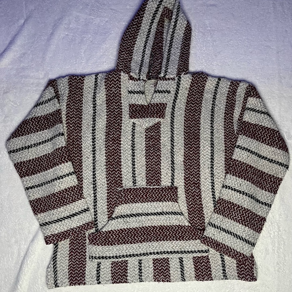 Striped Hooded Men's Sweater